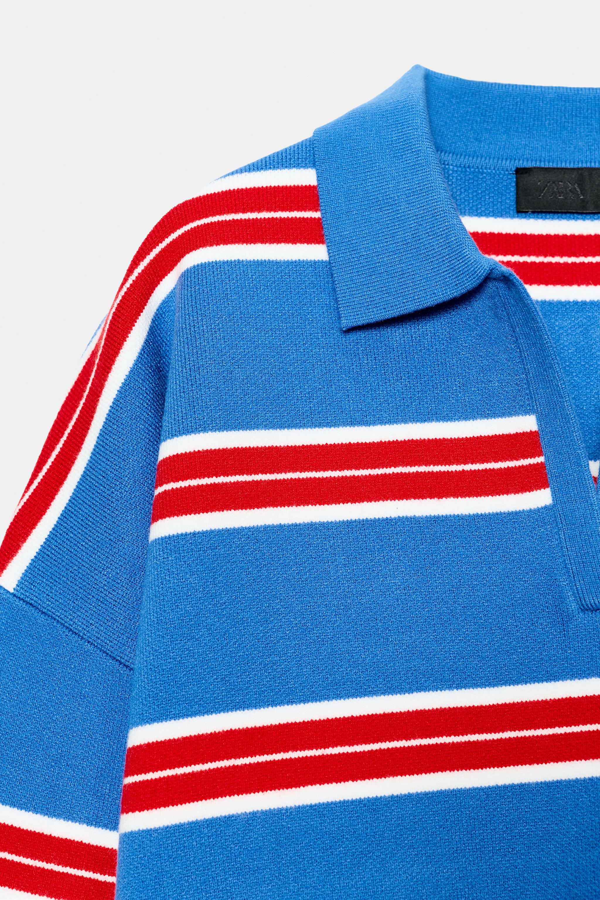 STRIPED KNIT POLO